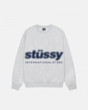 Stussy Blur Crew Sweatshirts Grijs | 50132-TXNC