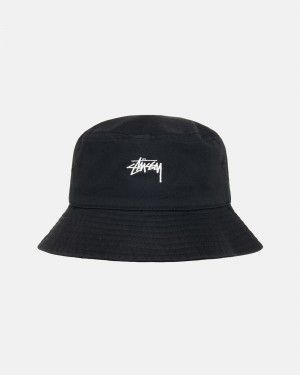 Stussy Bucket Stock Hoeden Zwart | 01872-OCBX