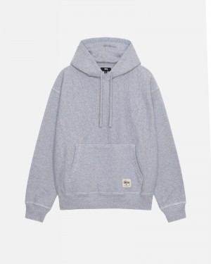 Stussy Contrast Stitch Label Hoodie Grijs | 91236-BDTM