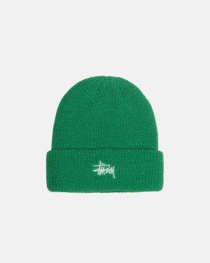 Stussy Cuff Beanie Basic Hoeden Groen | 28754-RXKA