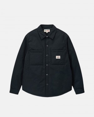 Stussy Gewatteerd Tech Over Shirts Zwart | 18256-UBXJ