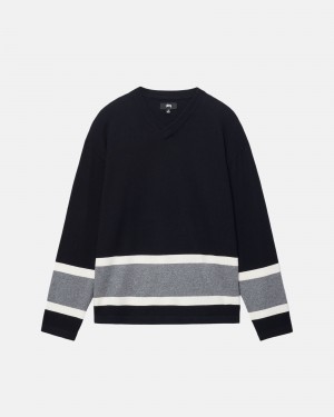 Stussy Hockey Truien Zwart | 25908-BILO