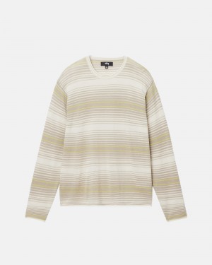 Stussy Horizontal Stripe Truien Beige | 14798-EAPG