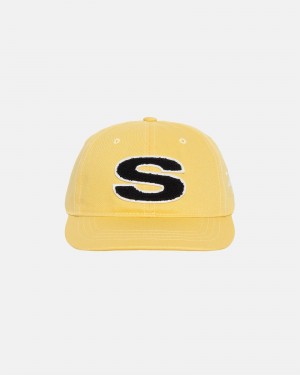 Stussy Low Pro Chenille S Snapback Hoeden Mosterdgeel | 01963-JEQZ