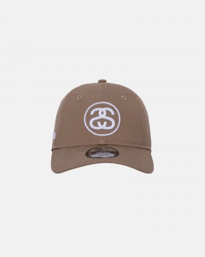 Stussy New Era 9twenty Ss Link Strapback Hoeden Khaki | 52741-BOLX