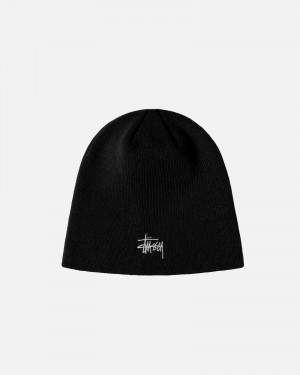 Stussy Skullcap Basic Hoeden Zwart | 98704-ECGX