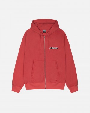 Stussy Ss-Link Zip Hoodie Rood | 09186-HNYD