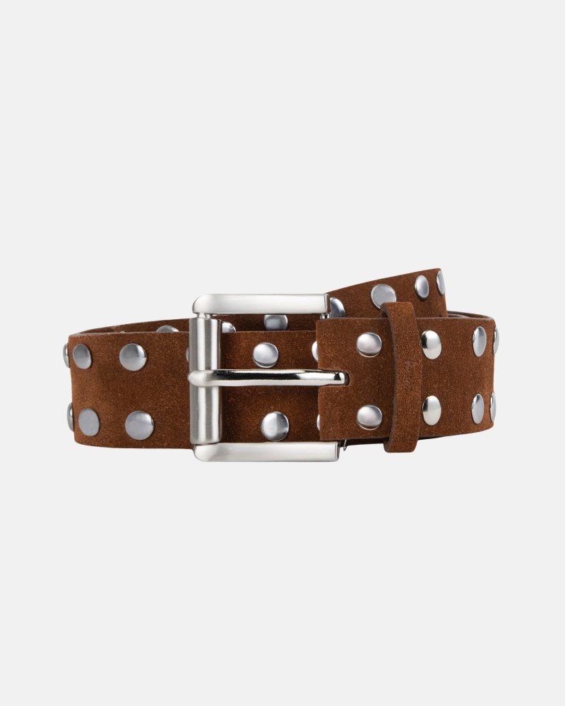 Stussy 8 Ball Studded Riem Bruin | 37145-LRKE