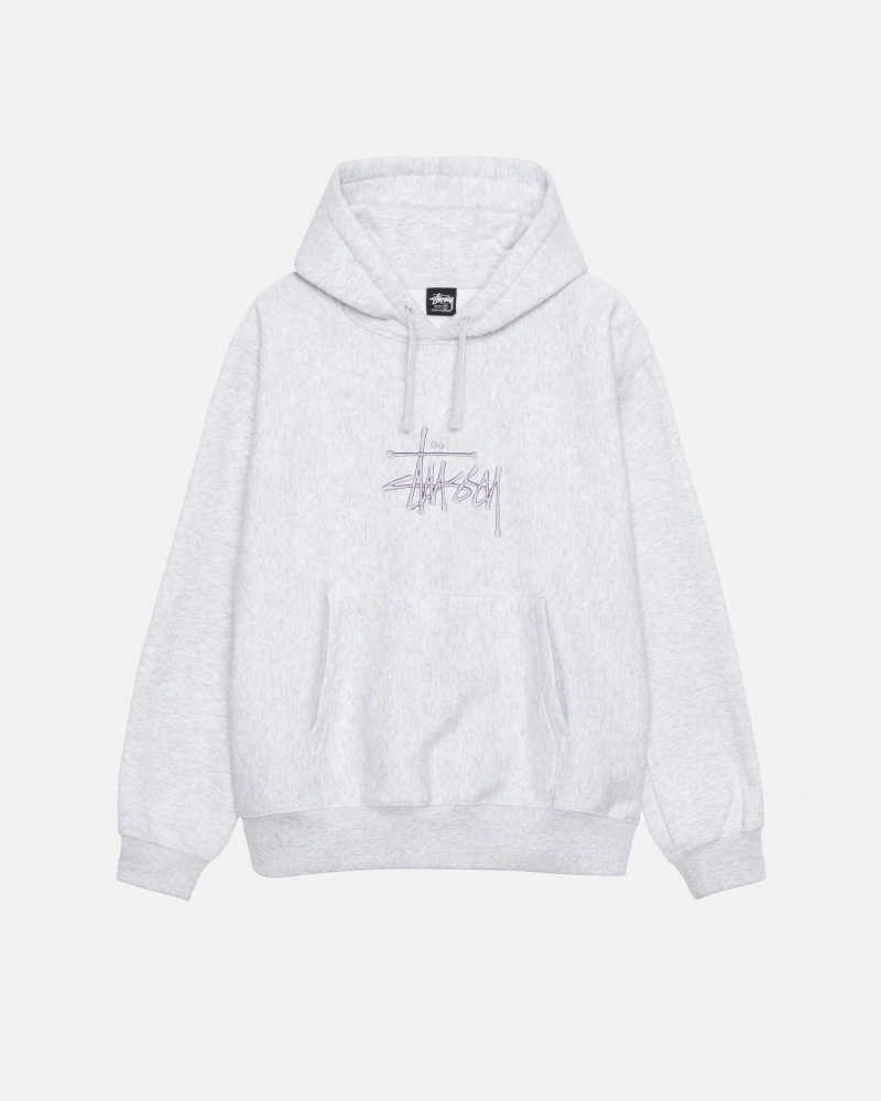 Stussy Basic Applique Hoodie Grijs | 36972-EASJ