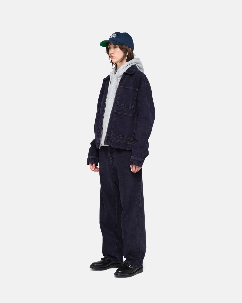 Stussy Big Ol' Denim Jeans Donkerblauw | 08423-DTOH