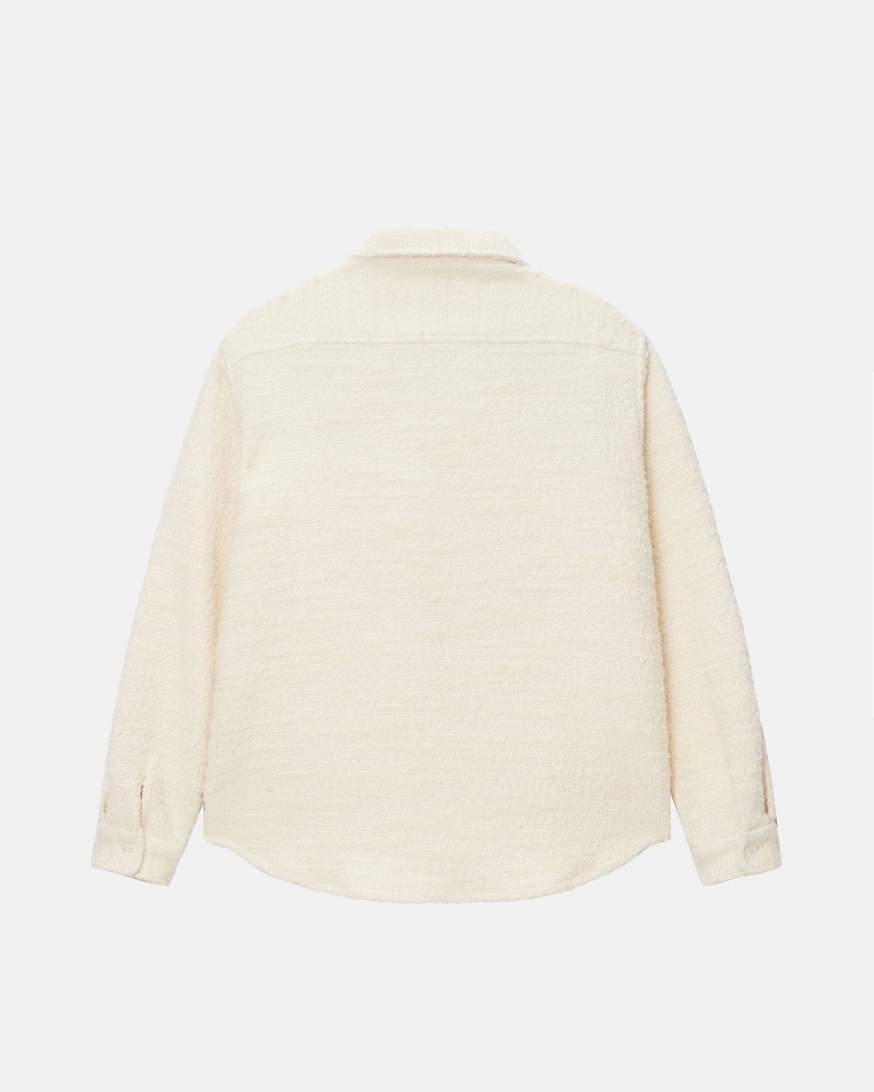 Stussy Boucle Wol Cpo Shirts     Beige | 21738-LPDR