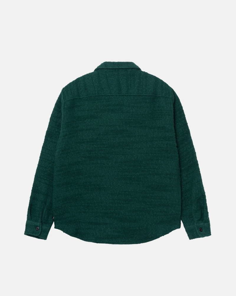 Stussy Boucle Wol Cpo Shirts     Groen | 83410-HMGN