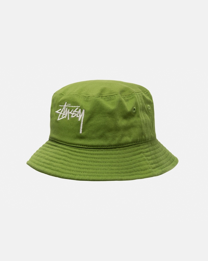 Stussy Bucket Big Stock Hoeden Groen | 23976-SKZH