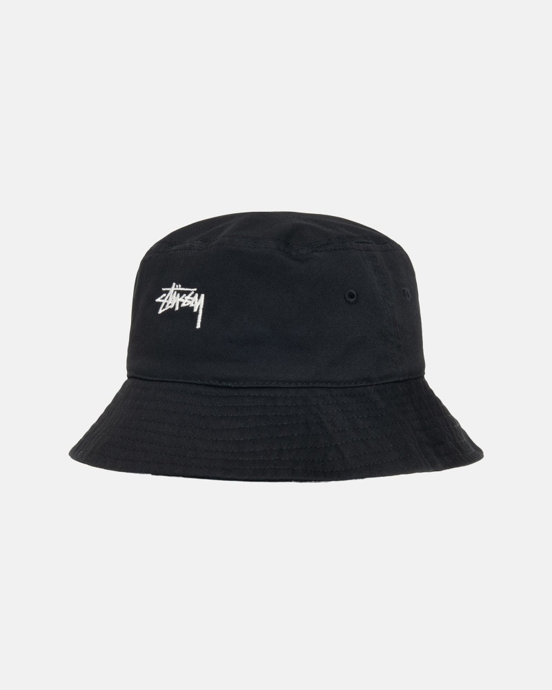 Stussy Bucket Stock Hoeden Zwart | 01872-OCBX