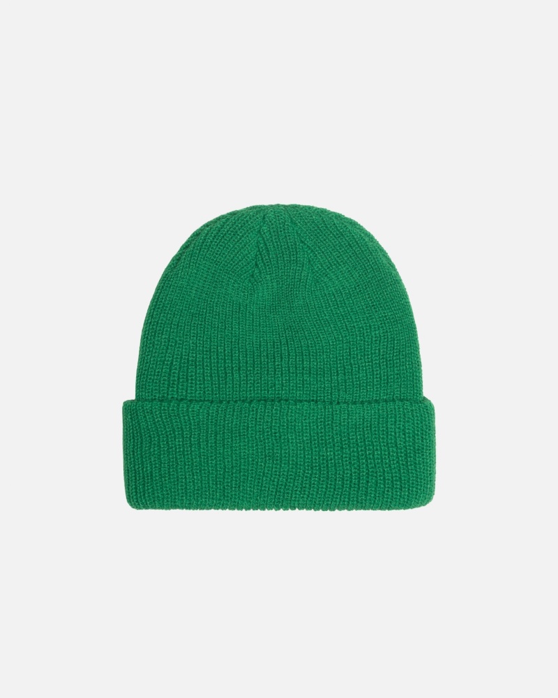 Stussy Cuff Beanie Basic Hoeden Groen | 28754-RXKA