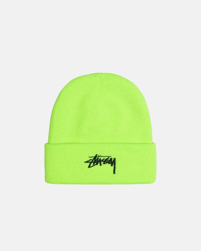 Stussy Cuff Beanie Stock Hoeden Groen | 07368-WSNT