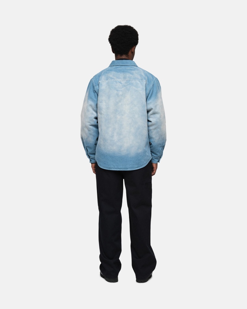 Stussy Faded Corduroy Shirts     Blauw | 78126-SNBC