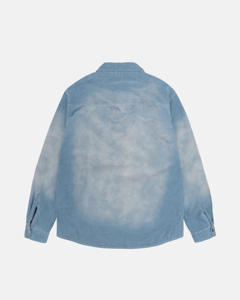 Stussy Faded Corduroy Shirts     Blauw | 78126-SNBC