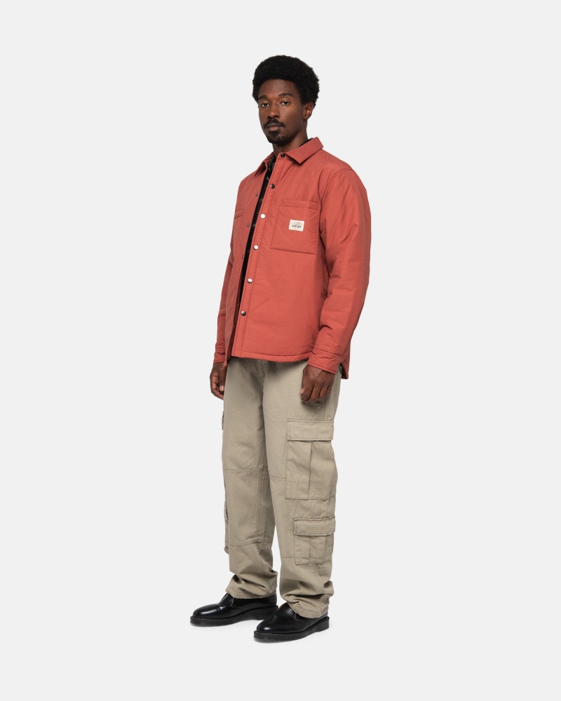 Stussy Gewatteerd Tech Over Shirts     Donkerrood | 16348-MWLV