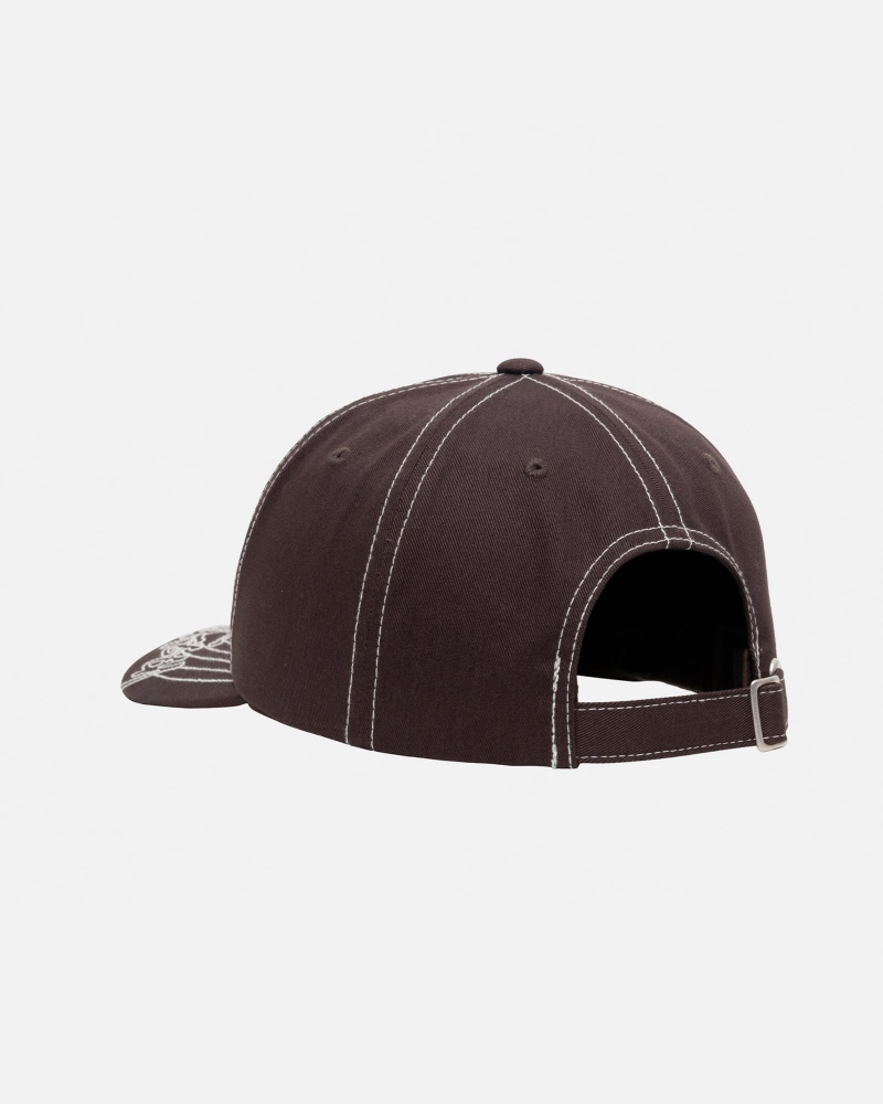 Stussy Low Pro Basic Stitch Strapback Hoeden Bruin | 26540-QHWY