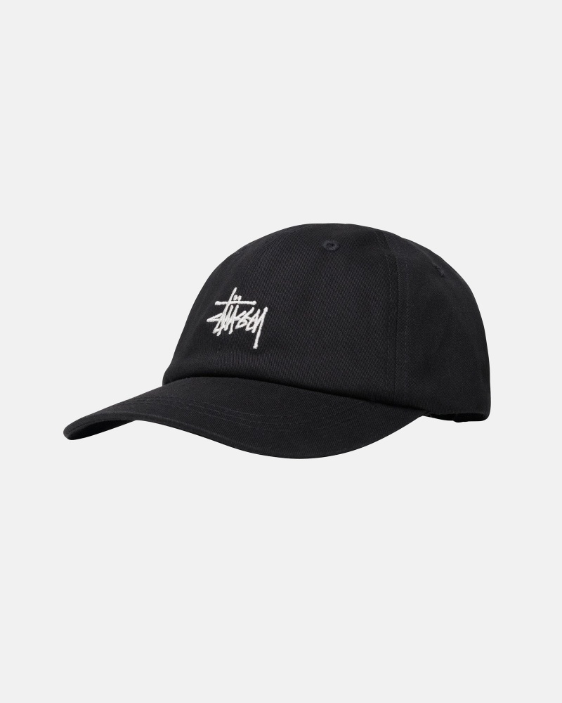 Stussy Low Pro Basic Stock Strapback Hoeden Zwart | 35916-EKUR