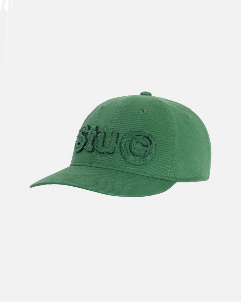 Stussy Low Pro Copyright Applique Strapback Hoeden Groen | 23085-MINX