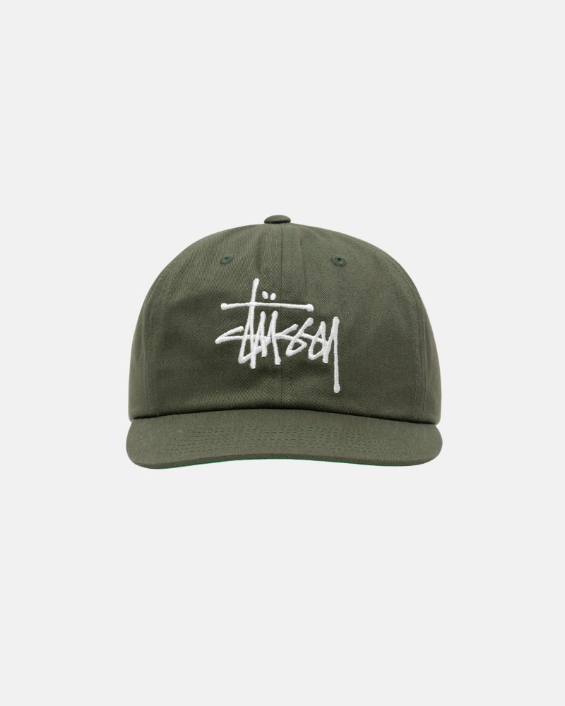 Stussy Mid-Depth Basic Strapback Hoeden Olijfgroen | 29615-MRXN