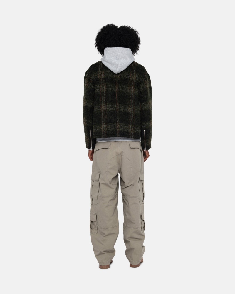 Stussy Mohair Club Jassen Olijfgroen | 97436-JSWL