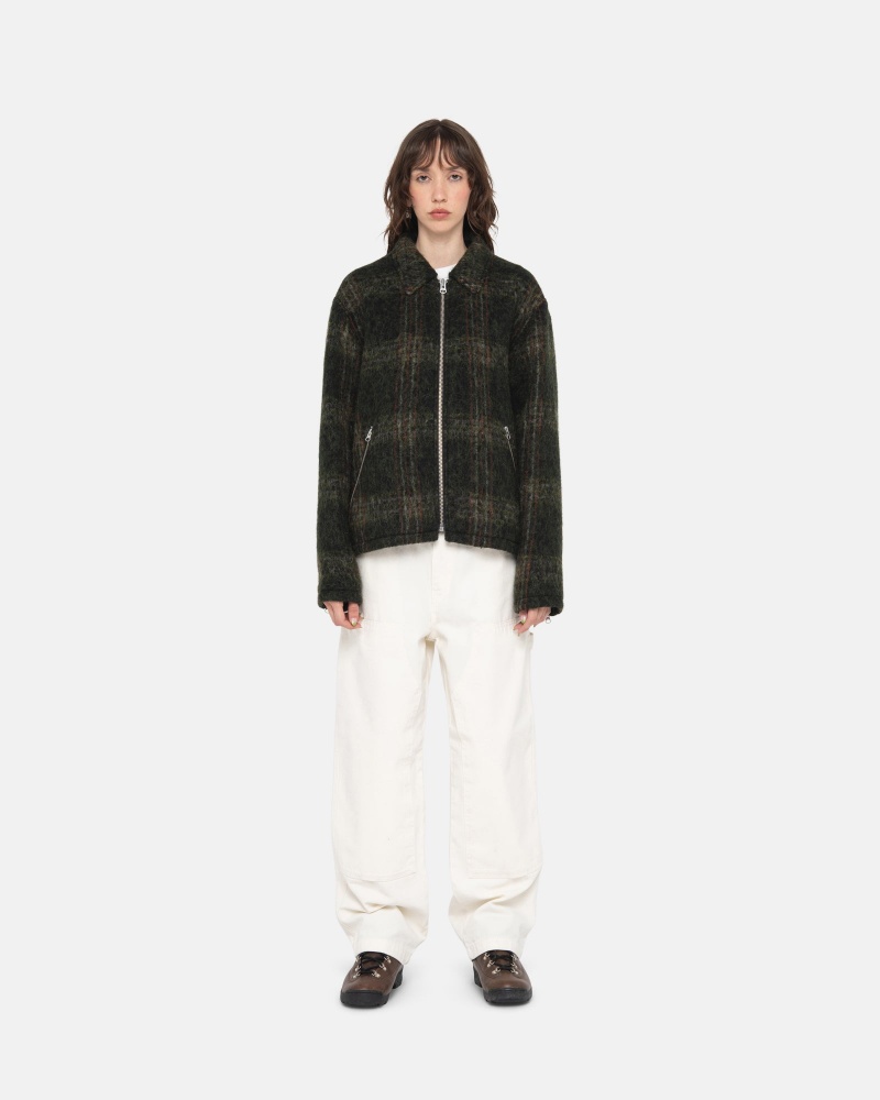 Stussy Mohair Club Jassen Olijfgroen | 97436-JSWL