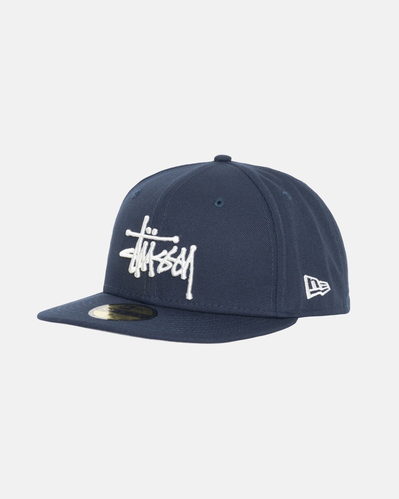 Stussy New Era 59fifty Authentic Hoeden Donkerblauw | 97642-PTBY