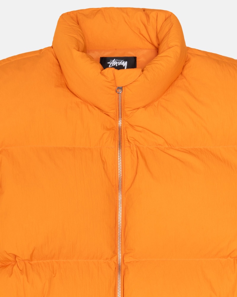 Stussy Puffer Nylon Donsjas Oranje | 23701-ENQL