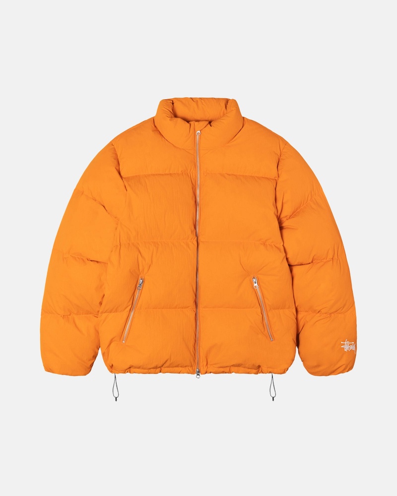 Stussy Puffer Nylon Donsjas Oranje | 23701-ENQL