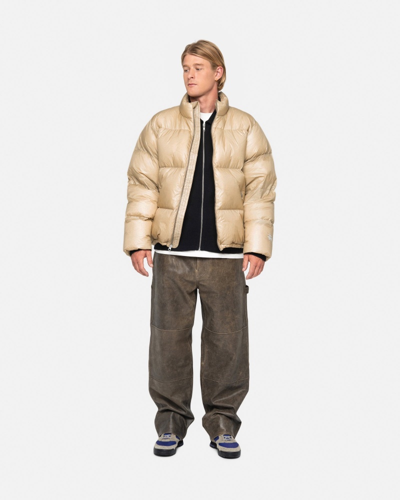 Stussy Puffer Parachute Ripstop Donsjas Goud | 17053-CNZD