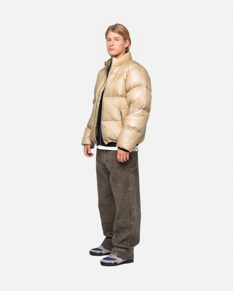 Stussy Puffer Parachute Ripstop Donsjas Goud | 17053-CNZD