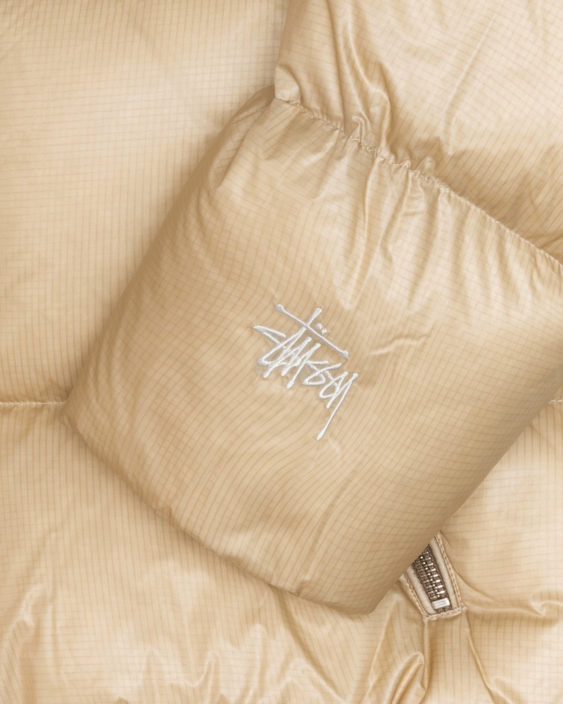 Stussy Puffer Parachute Ripstop Donsjas Goud | 17053-CNZD