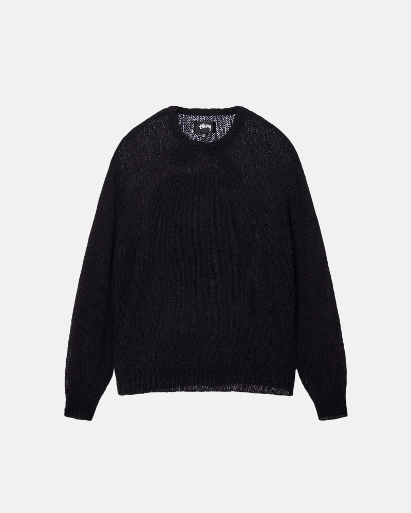 Stussy S Loose Knit Truien Zwart | 91038-FGLN