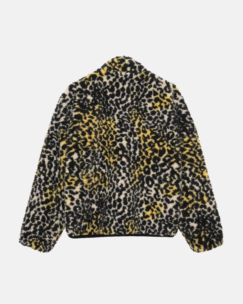 Stussy Sherpa Reversible Jassen Geel Leopard | 81539-XADR