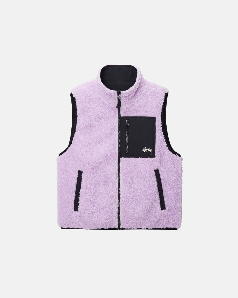 Stussy Sherpa Reversible Vest  Lavendel | 46170-ORBH