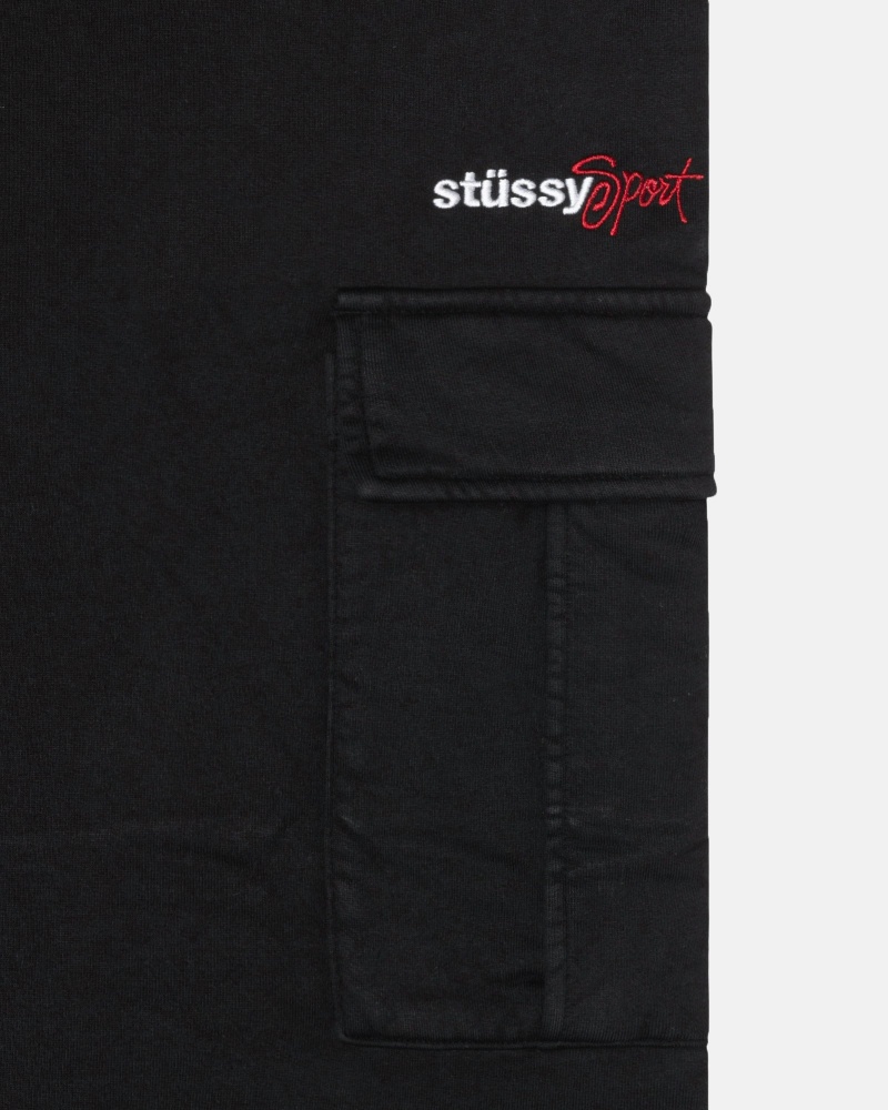 Stussy Sport Cargo Fleece Joggingbroek Zwart | 41375-NPVO