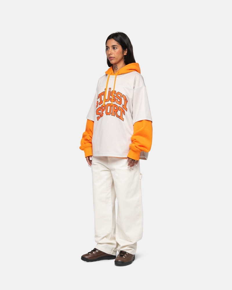 Stussy Sport Mesh Football Jersey Beige | 85190-LFNM