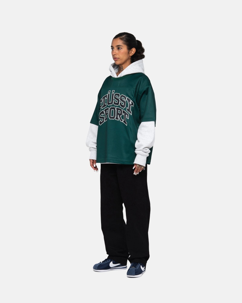 Stussy Sport Mesh Football Jersey Groen | 92705-QTFX