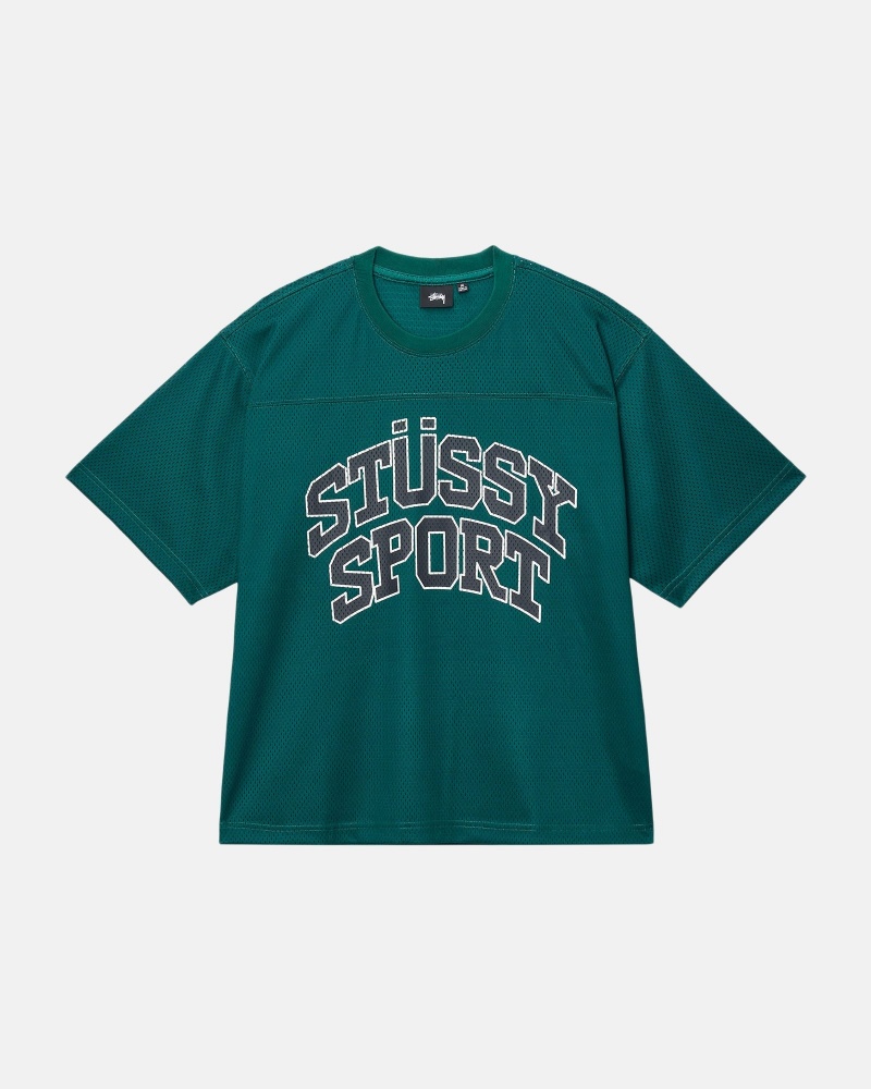 Stussy Sport Mesh Football Jersey Groen | 92705-QTFX