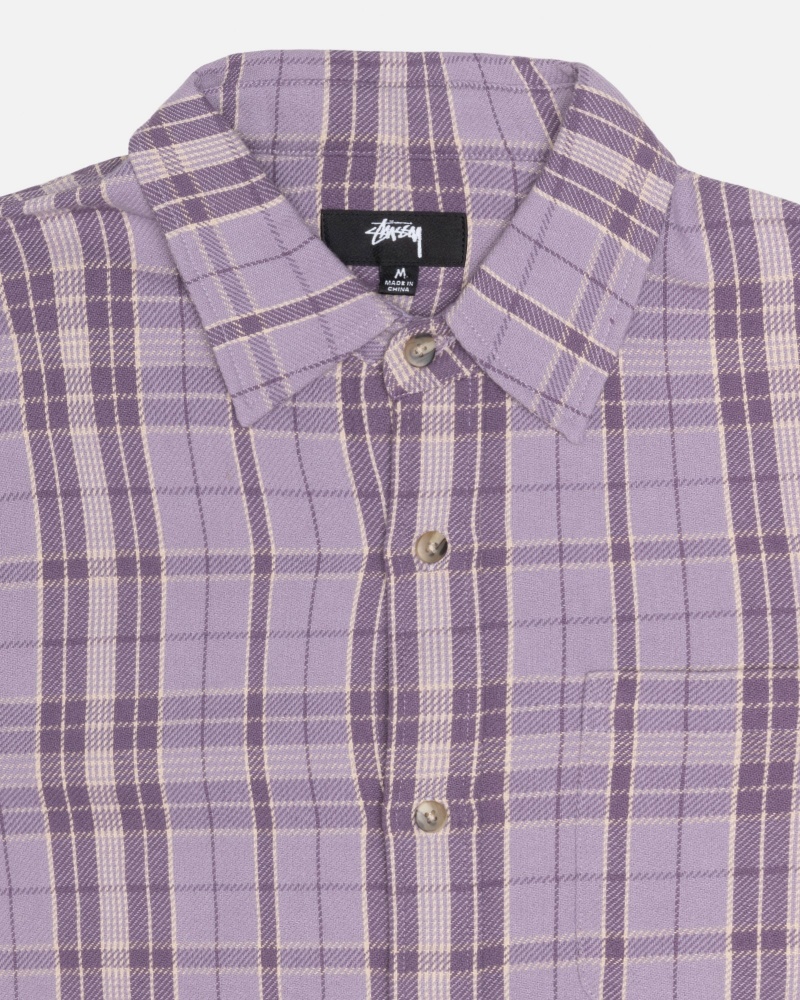 Stussy Stones Plaid Shirts     Lavendel | 68537-OTCH