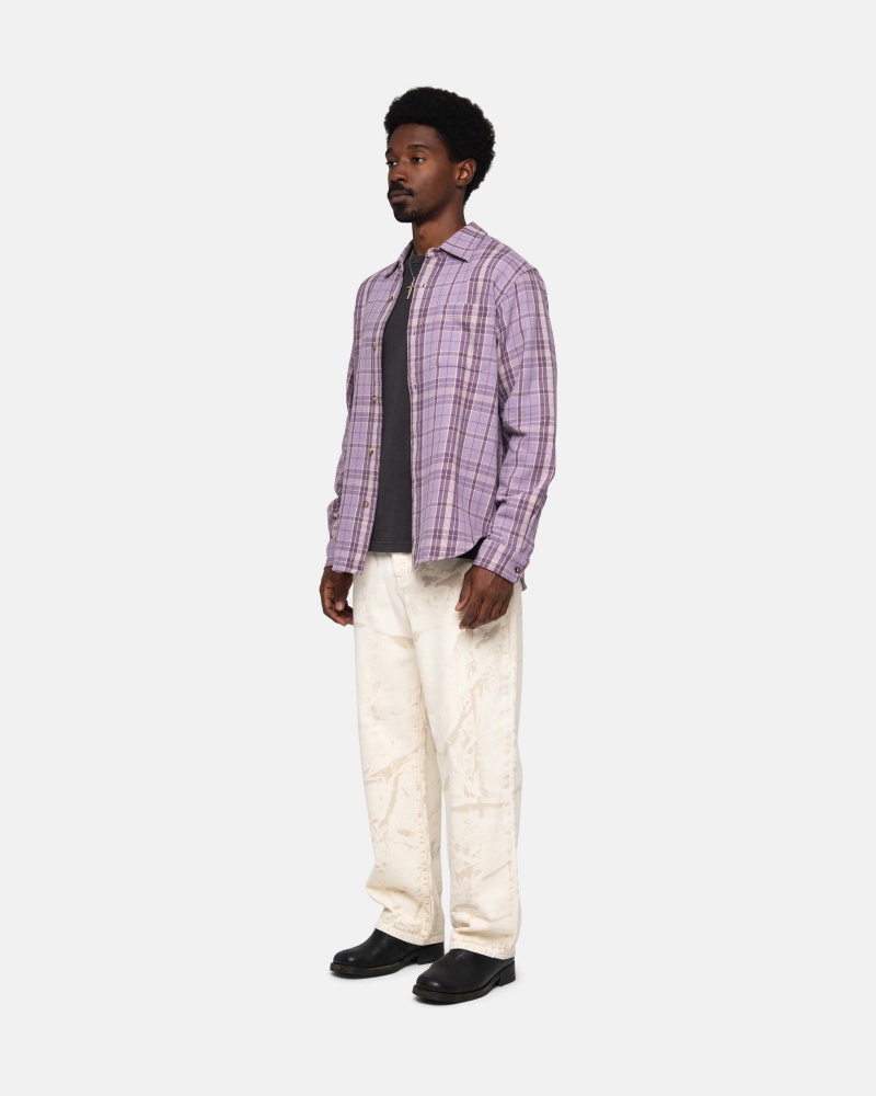 Stussy Stones Plaid Shirts     Lavendel | 68537-OTCH