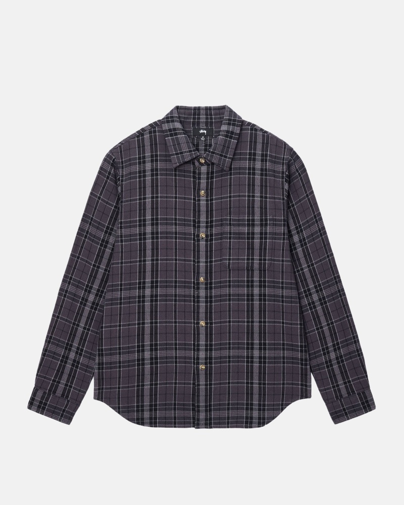 Stussy Stones Plaid Shirts     Zwart | 20918-KMBH